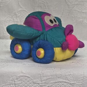 Vintage 90s Tonka Soft Walkin Wheels Bright Kids Plane Nylon Kid Memories